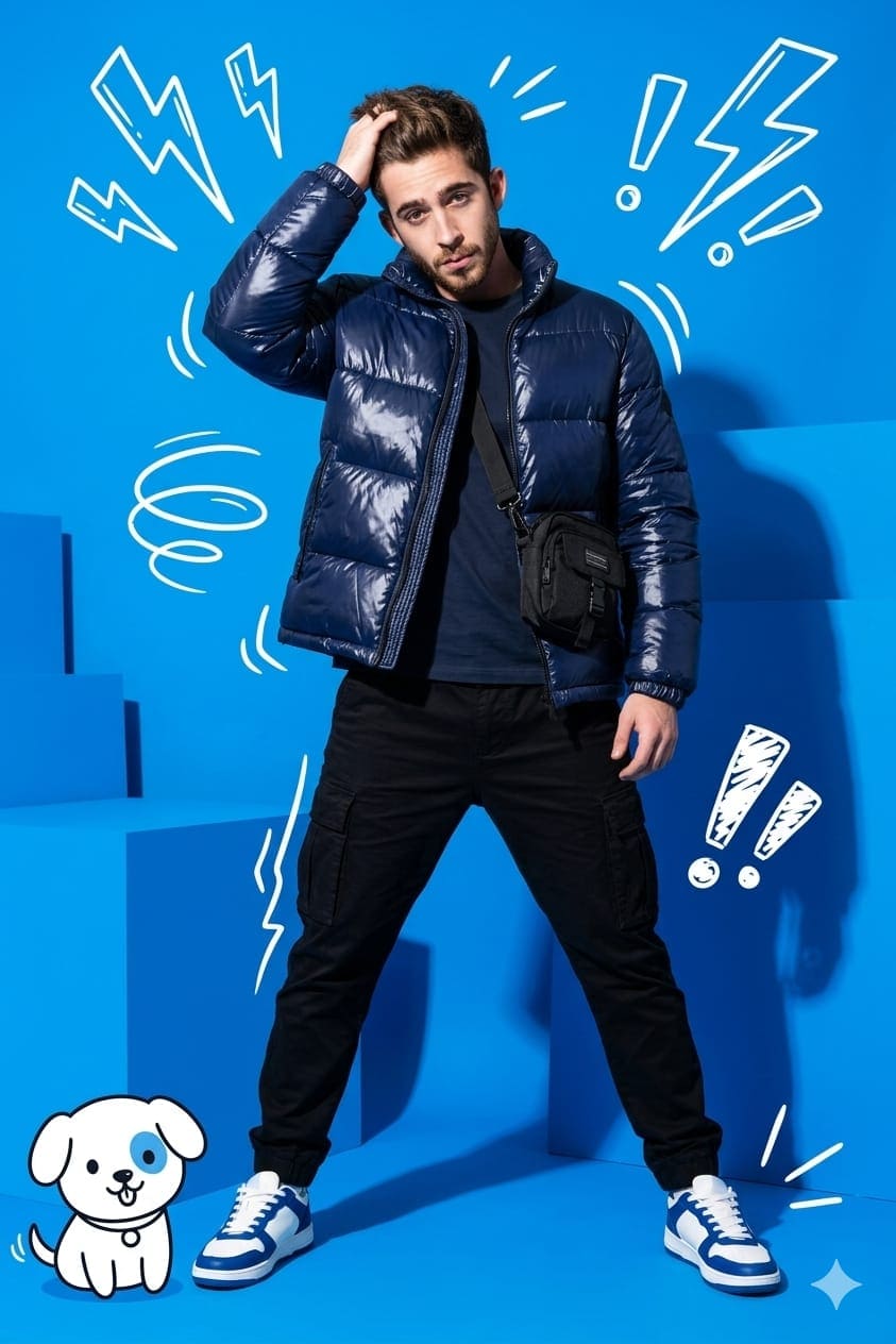 Blue Streetwear Fashion AI Prompt — cinematic AI prompt for Gemini
