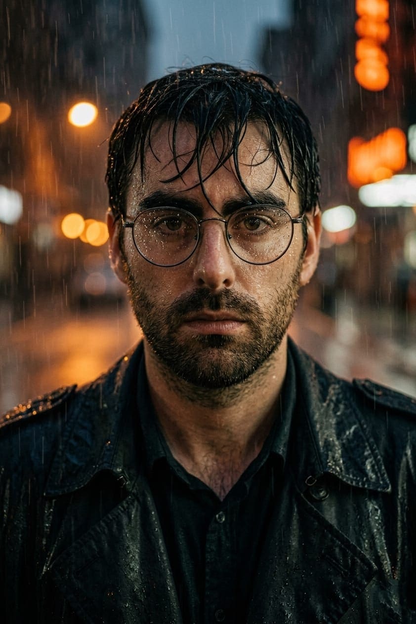 Cinematic Rain Portrait AI Prompt — cinematic AI prompt for Gemini