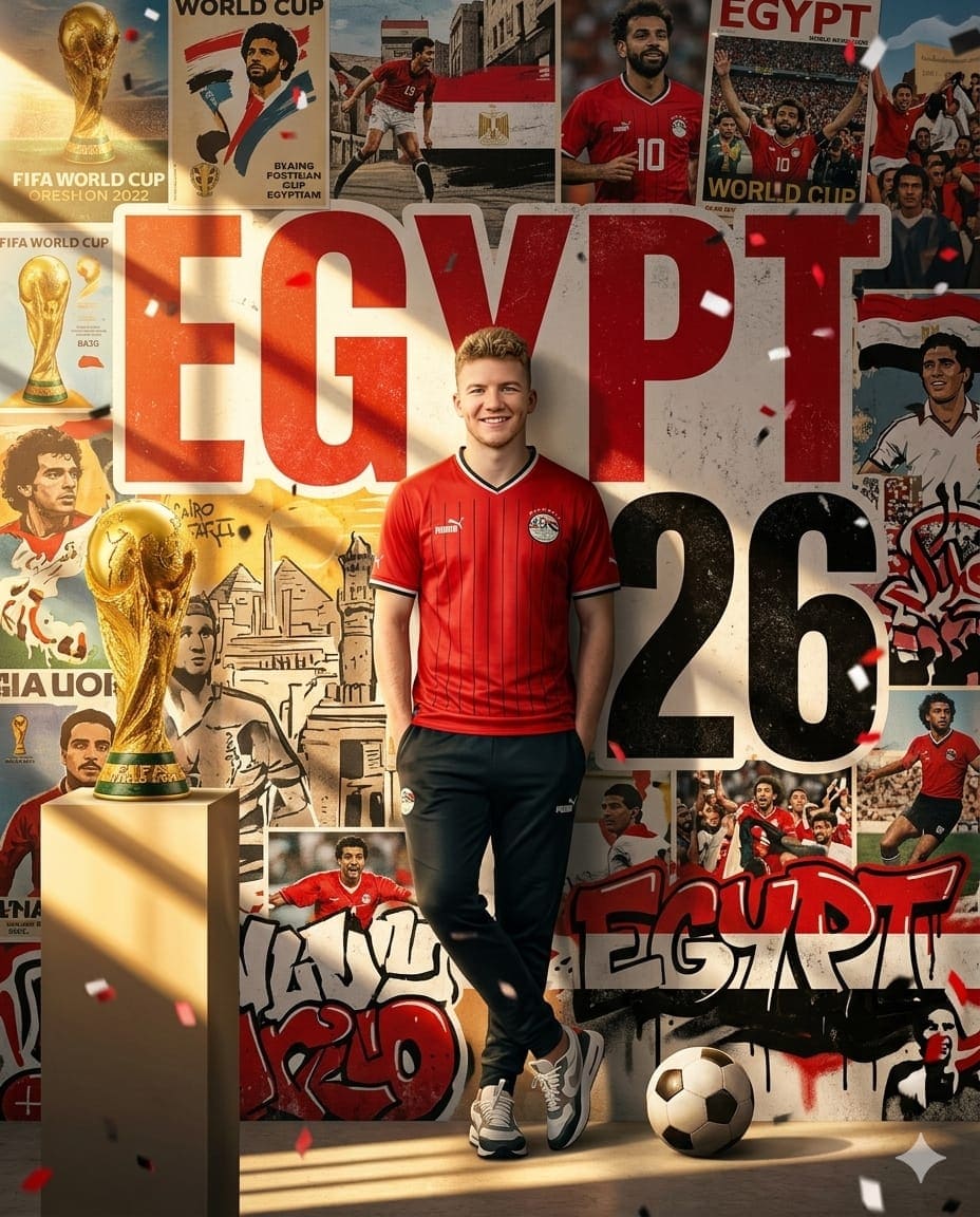 Egypt National Team World Cup 2026 Sports Poster AI Prompt — FIFA World Cup AI prompt for Gemini Egypt National Team World Cup 2026 Sports Poster AI Prompt — FIFA World Cup AI prompt for Gemini
