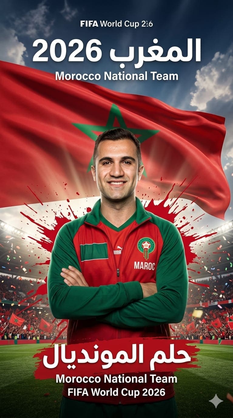 Morocco World Cup 2026 Poster AI Prompt — FIFA World Cup AI prompt for Gemini