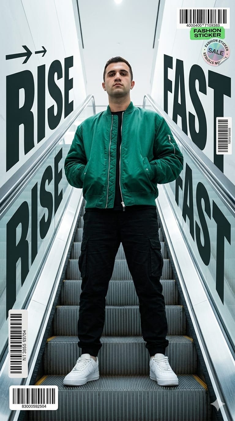 Rise Fast Sports Fashion Editorial Poster AI Prompt — Portrait AI prompt for Gemini Rise Fast Sports Fashion Editorial Poster AI Prompt — Portrait AI prompt for Gemini
