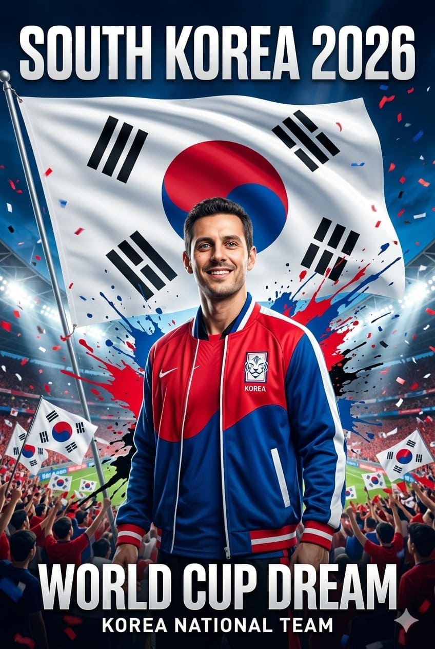 South Korea World Cup 2026 Poster AI Prompt — FIFA World Cup AI prompt for Gemini
