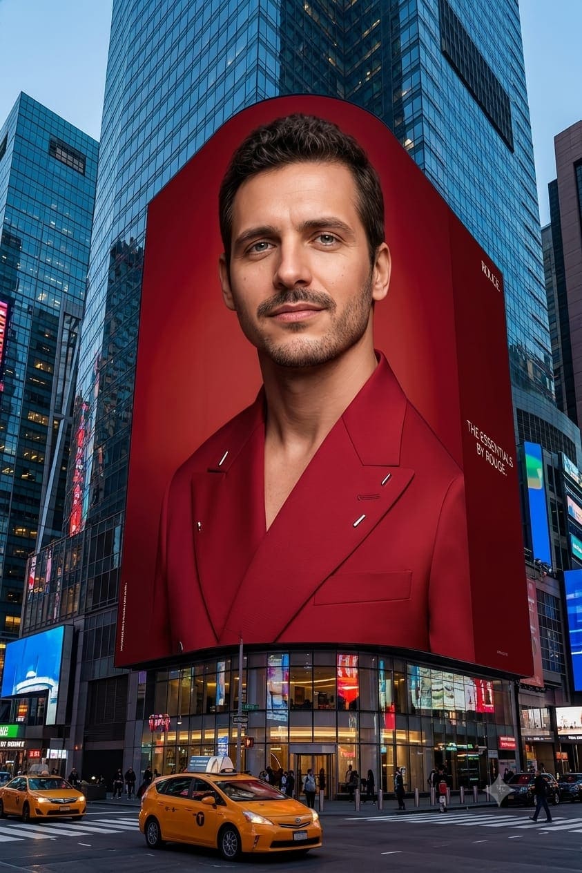 Times Square Luxury Beauty Billboard AI Prompt | Mega Fashion Campaign — Posters AI prompt for Gemini